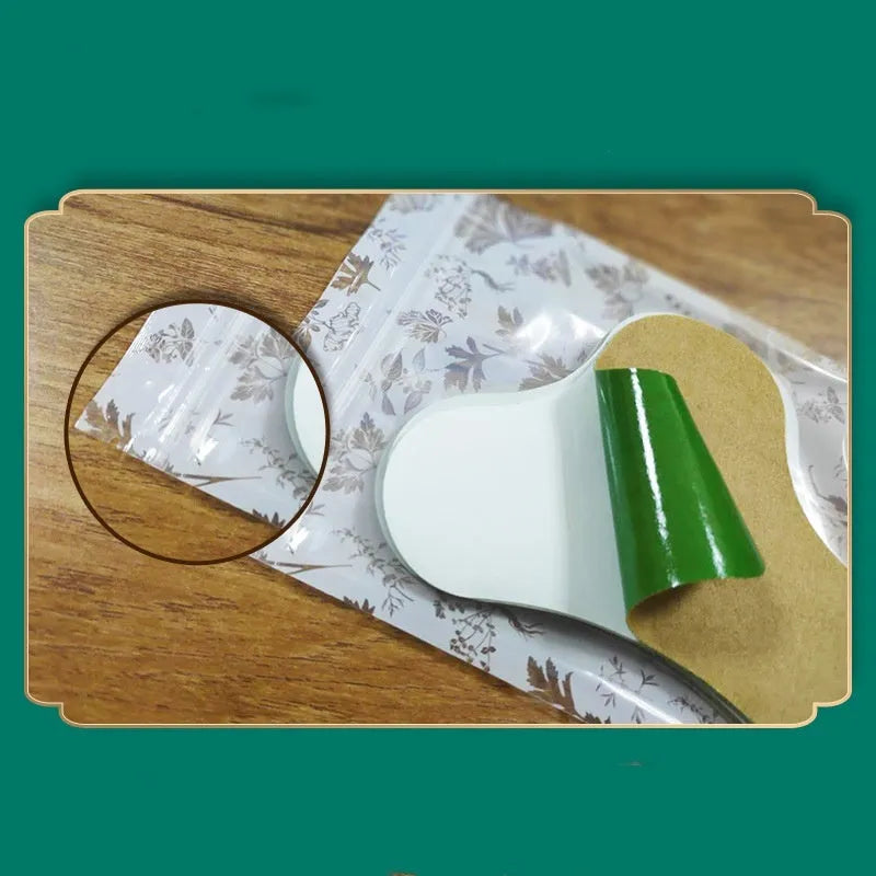 Box of 12 English stretch cervical stickers with Chinese mugwort paste on non-woven fabric, front packaging shows neck and knee style options