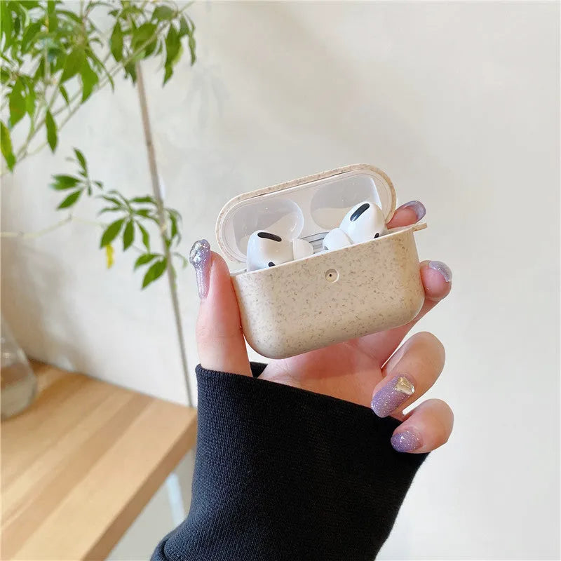 Silicone plastic degradable protective sleeve for Apple AirPods charging case soft touch solid colour