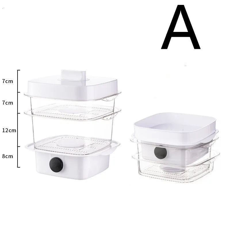 Multi-layer transparent plastic dish cover with temperature display in white colour