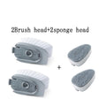 2 in 1 long handle cleaning brush with removable head and sponge for kitchen dishes