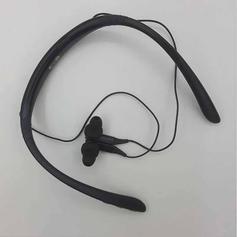 BG920 stereo neck-mounted sports Bluetooth headset in black with Bluetooth 5.0 and 10-metre range