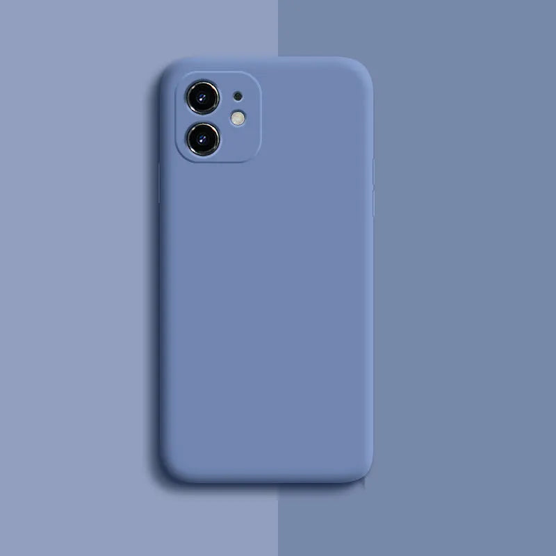 Solid colour silicone phone case for iPhone 11 Pro Max on a table.