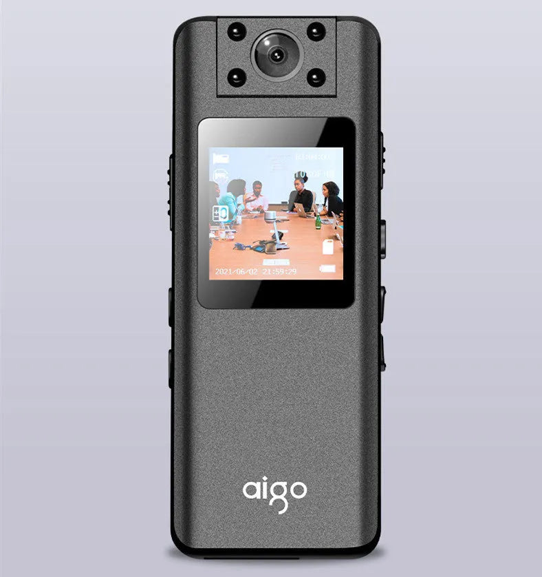 DSJ-S11 black body worn camera showing front lens, display screen, and side-mounted controls.