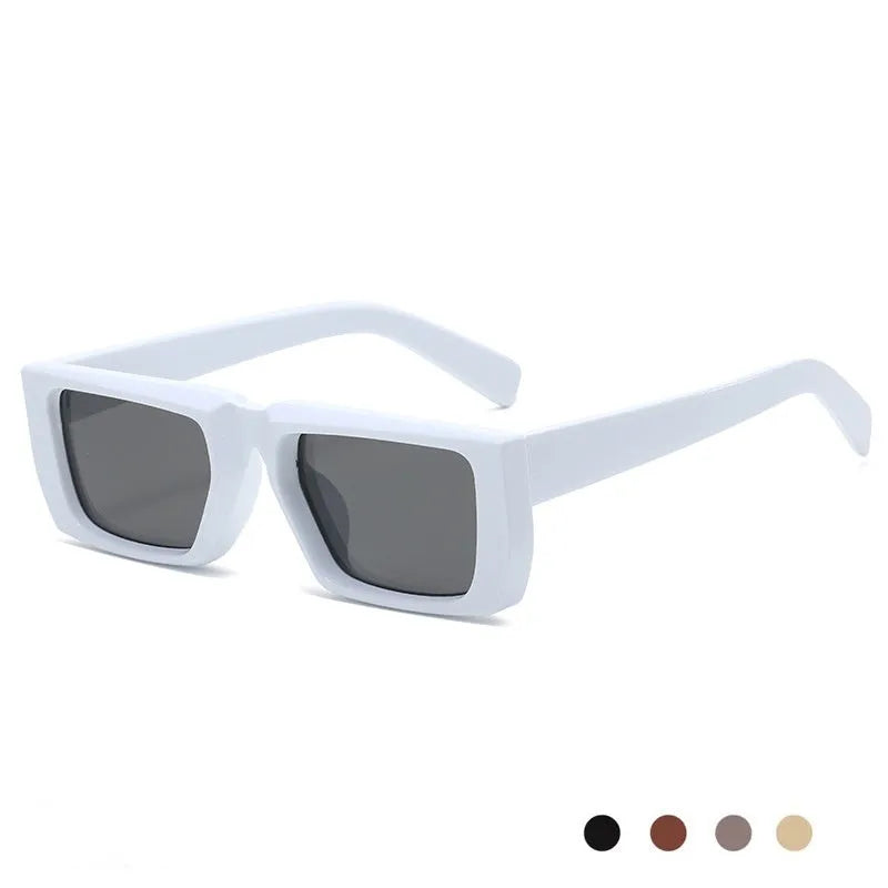 Special-shaped UV400 sun glasses with PC full frame in various colour options including black/grey lenses and coloured frames