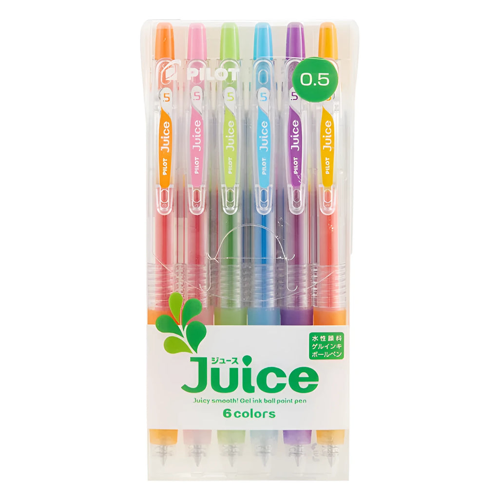 Baiguole gel pens showing metallic, fluorescent, tender, and conventional colour options with 0.5mm tips