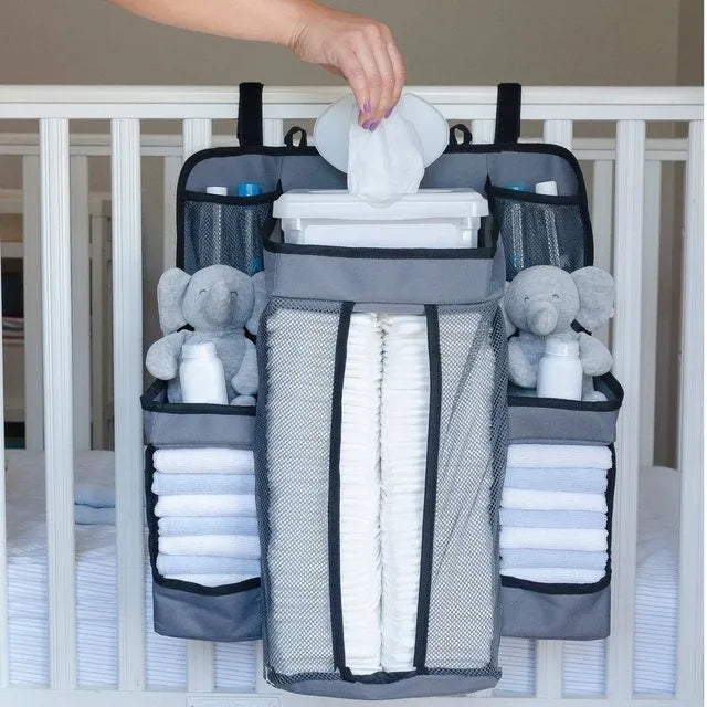 Baby bed crib storage bag in TC oxford cloth with PP board insert, free height adjustment