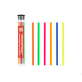 Set of six mechanical drawing pencils with 4.0mm coloured leads in plastic barrels