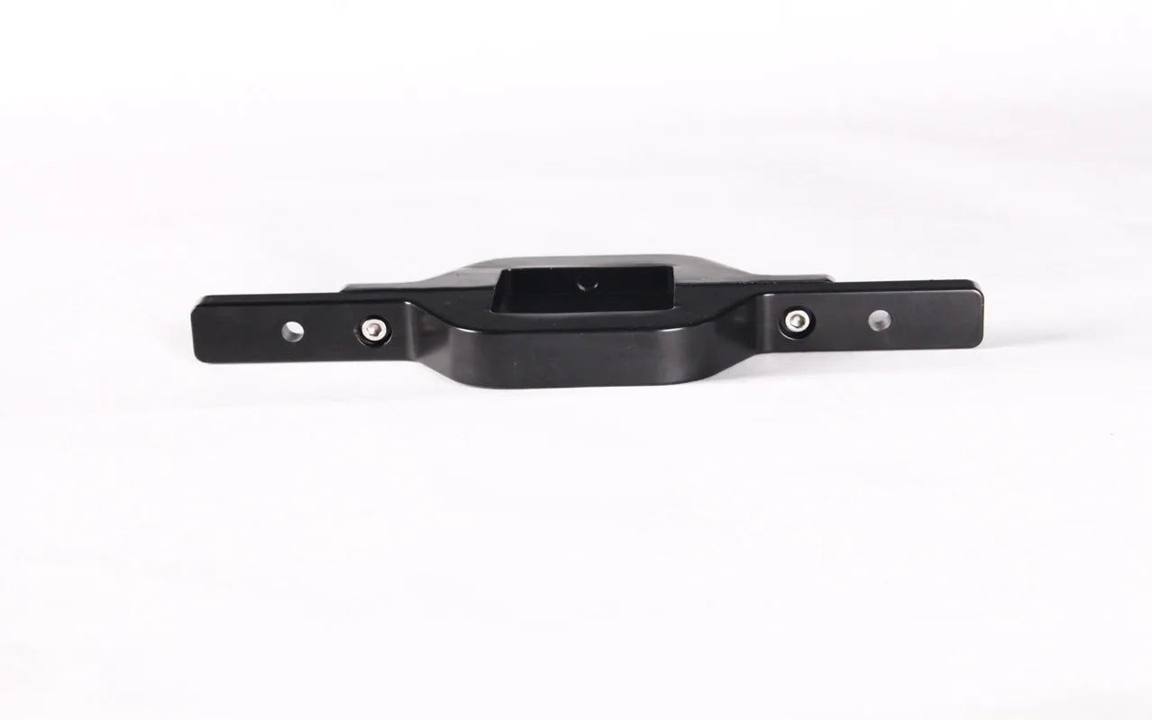 Black metal trailer hook lamp mounting bracket for off-road vehicle modification.