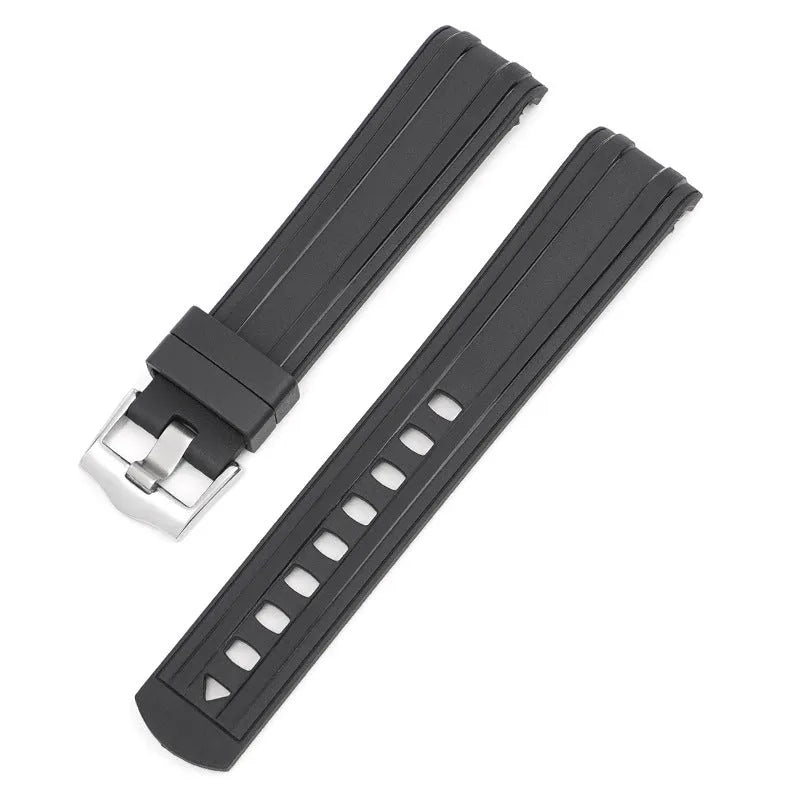 Original style 20mm watch strap in multiple colours with silver buckle.