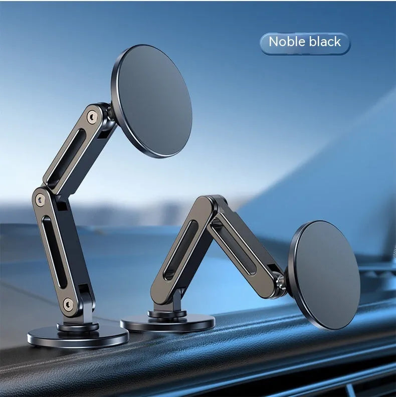 Magnetic car phone holder hanging screen mount 360 rotating aluminium alloy moonlightsilver noblblack
