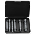 6-piece slip-tooth head screw remover set with high-speed steel construction for stripped screw removal
