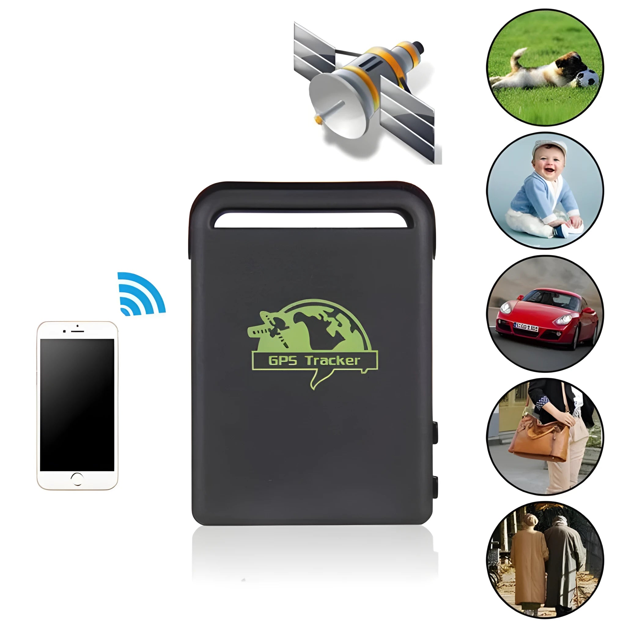 Mini GSM GPRS GPS tracker for car vehicle tracking with magnetic mount and SOS alert