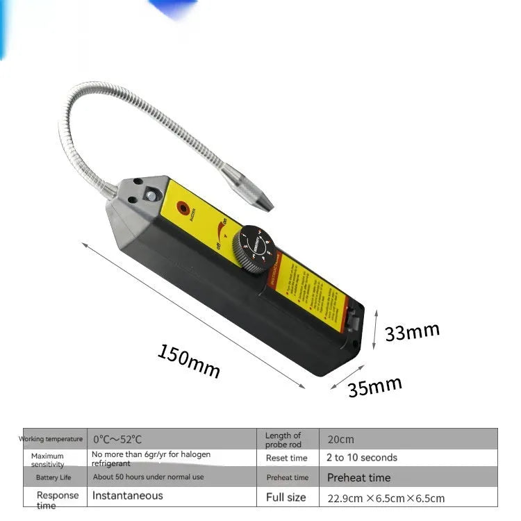 WJL-6000 halogen refrigerant leak detector with 20cm flexible probe for car air conditioning diagnostics