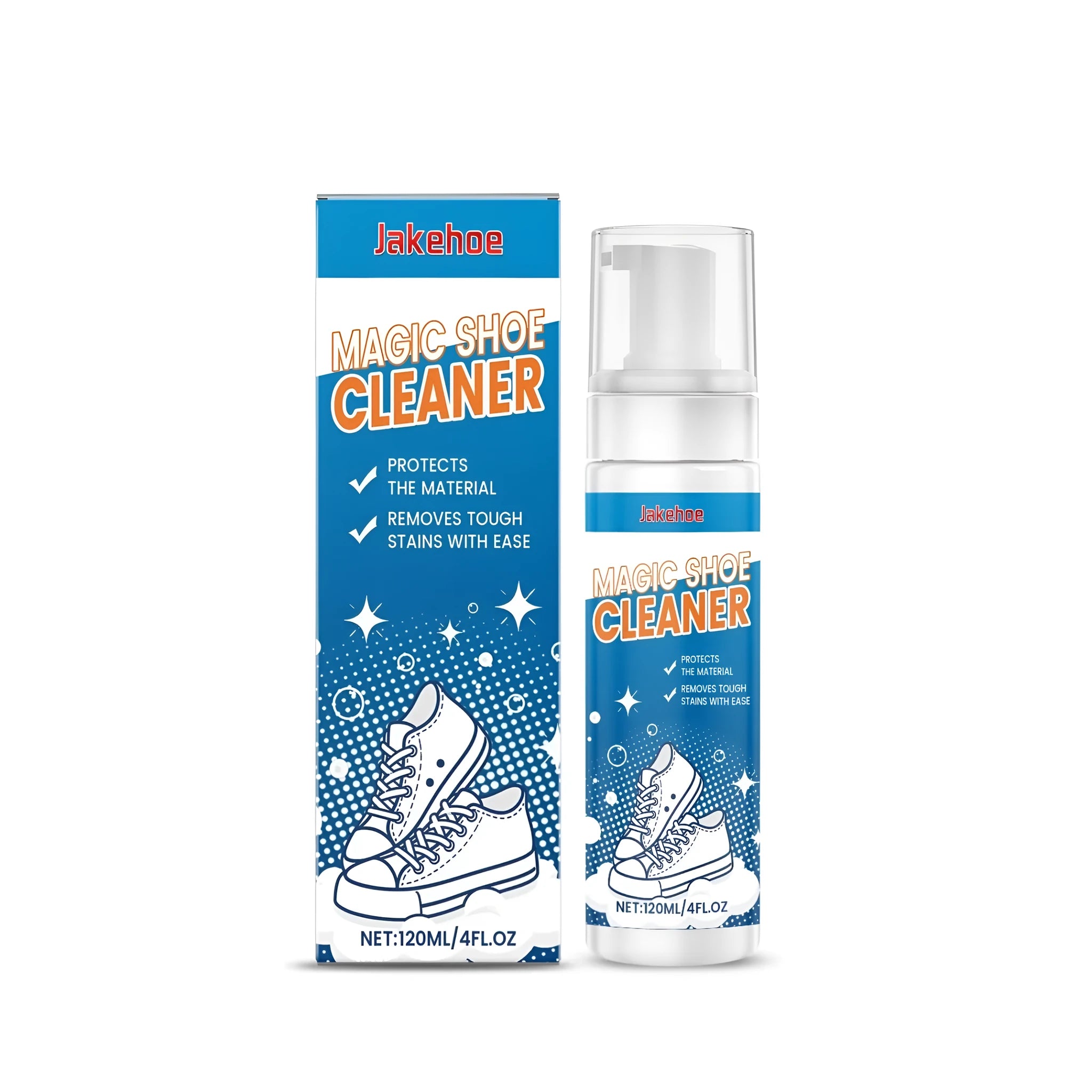 120ml bottle of Magic Shoe Cleaner liquid solution for sneakers and trainers