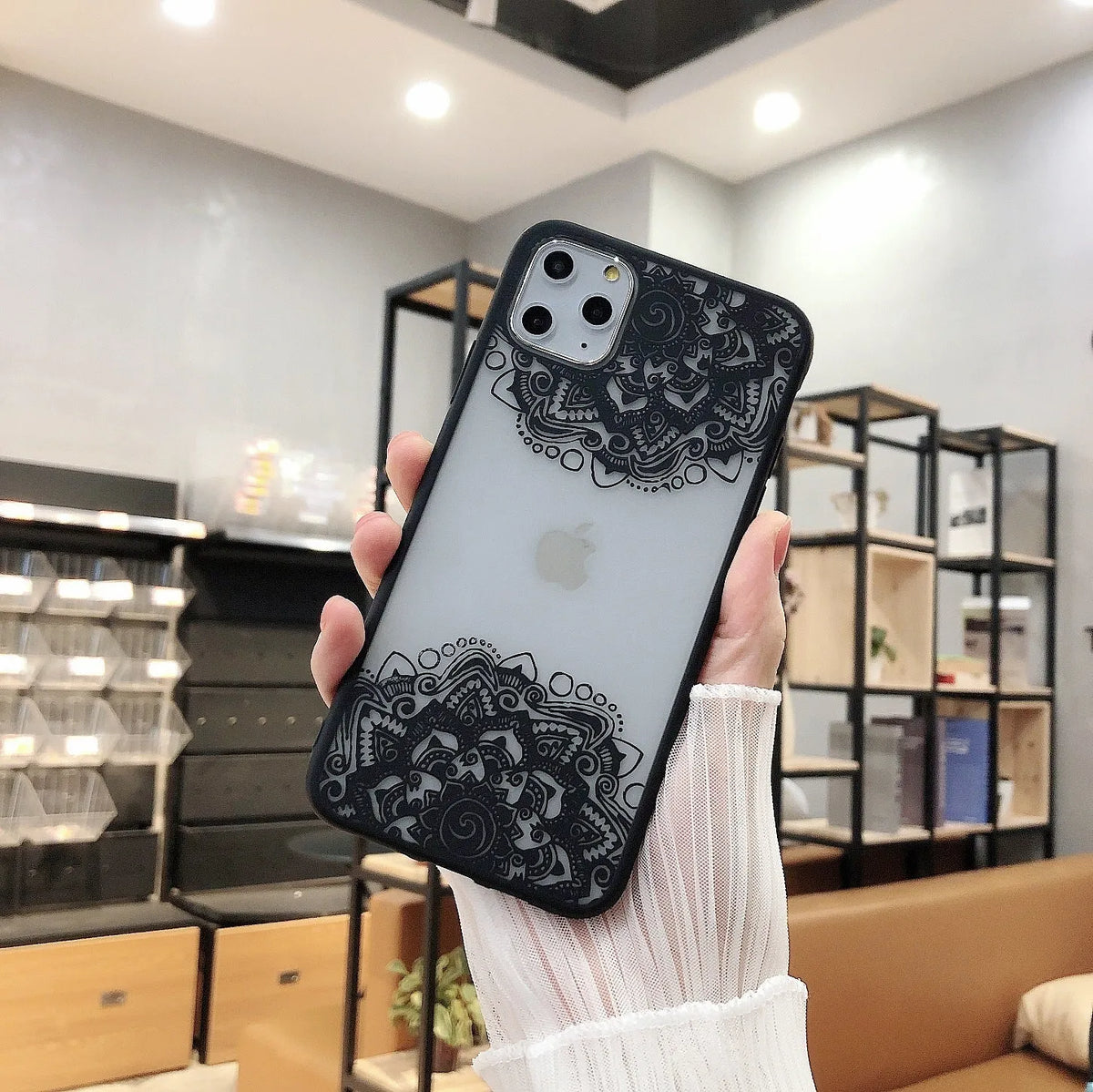 Acrylic soft matte protective phone case for Apple iPhone, solid colour back cover