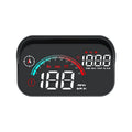Black universal car head-up display GPS speed projector with USB cable for dashboard mounting