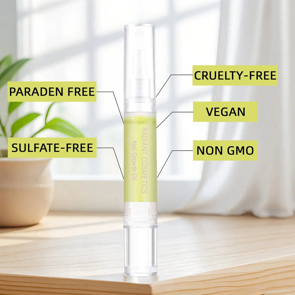 3ml nail growth care oil treatment bottle with brush applicator for cuticle and nail moisturising