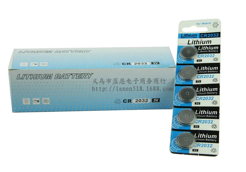 CR2032 lithium button battery pack of 5 capsules for electronic scales and remote controls