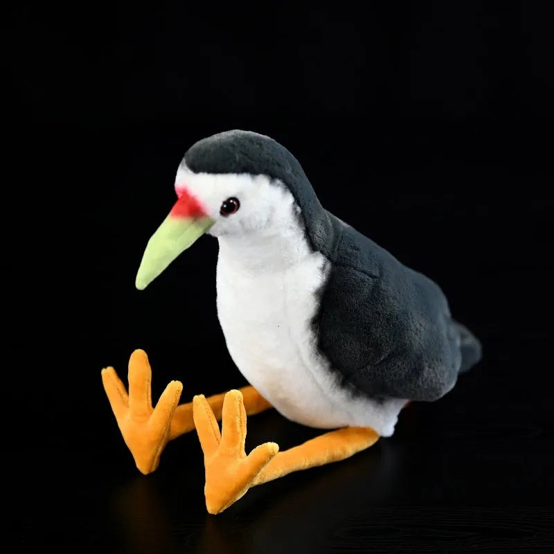 White-bellied rail plush toy 27cm polyester white-faced rail doll with white-breasted waterhen colours