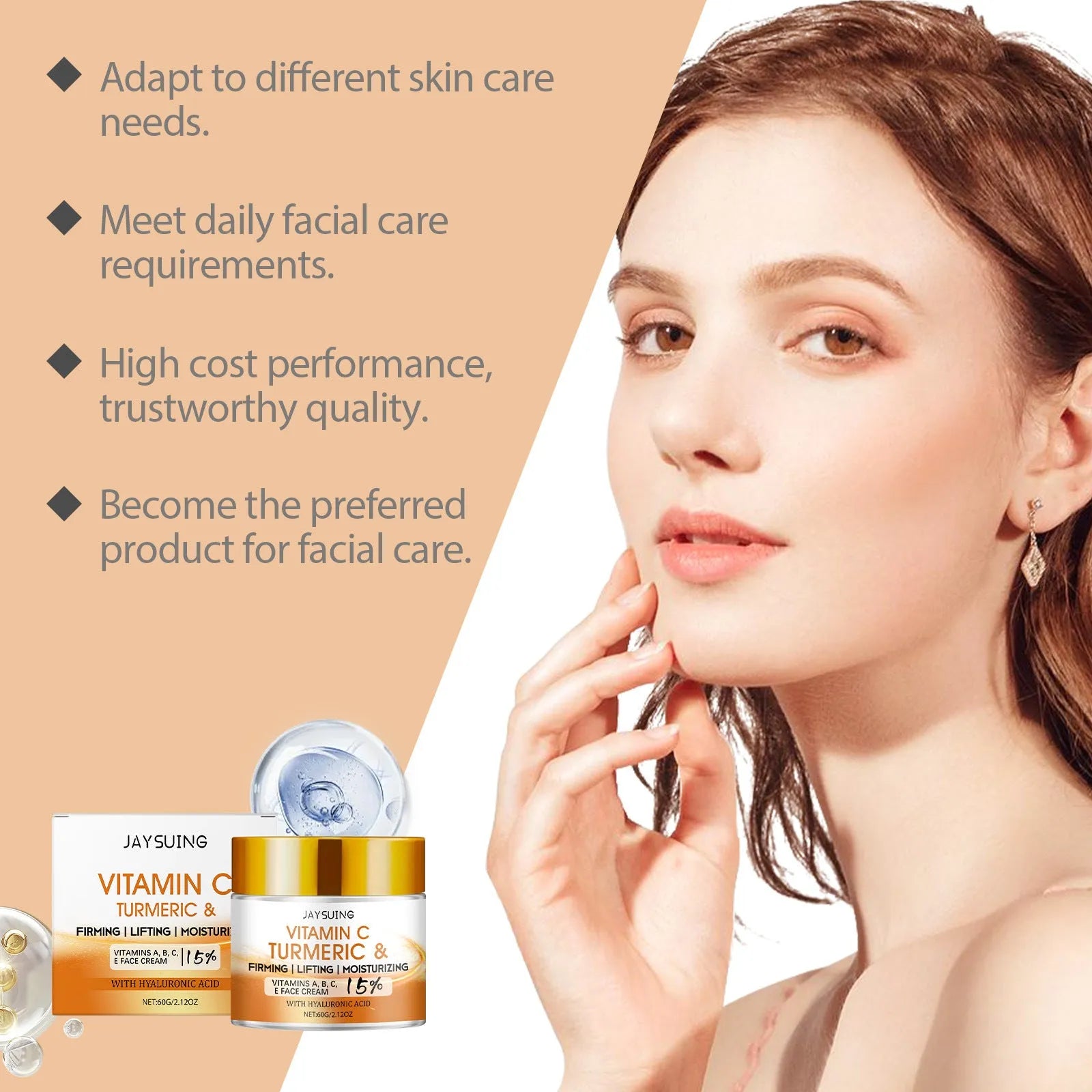 60g jar of Firming And Rejuvenation Lifting Neck Cream with vitamin C and retinol