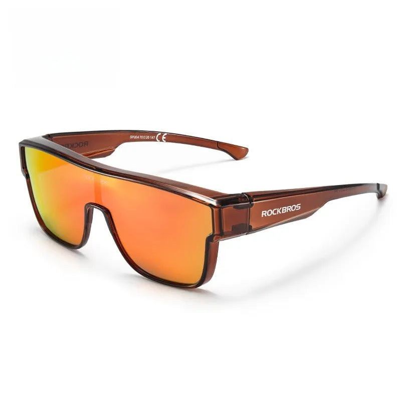 Polarized cycling goggles with TAC lenses and TR frame in large size for outdoor travel