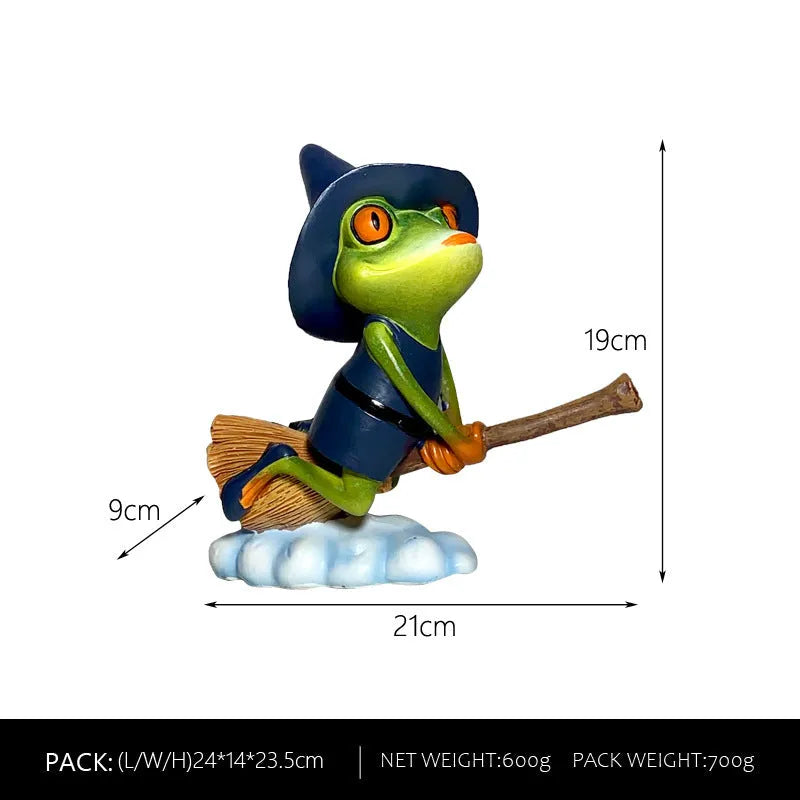 European style Magic Yoga Frog home ornament in RDW123 colour on a shelf