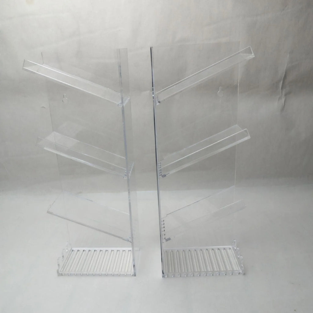 Transparent acrylic 4-layer wall-mounted bathroom storage rack for perfumes and toiletries