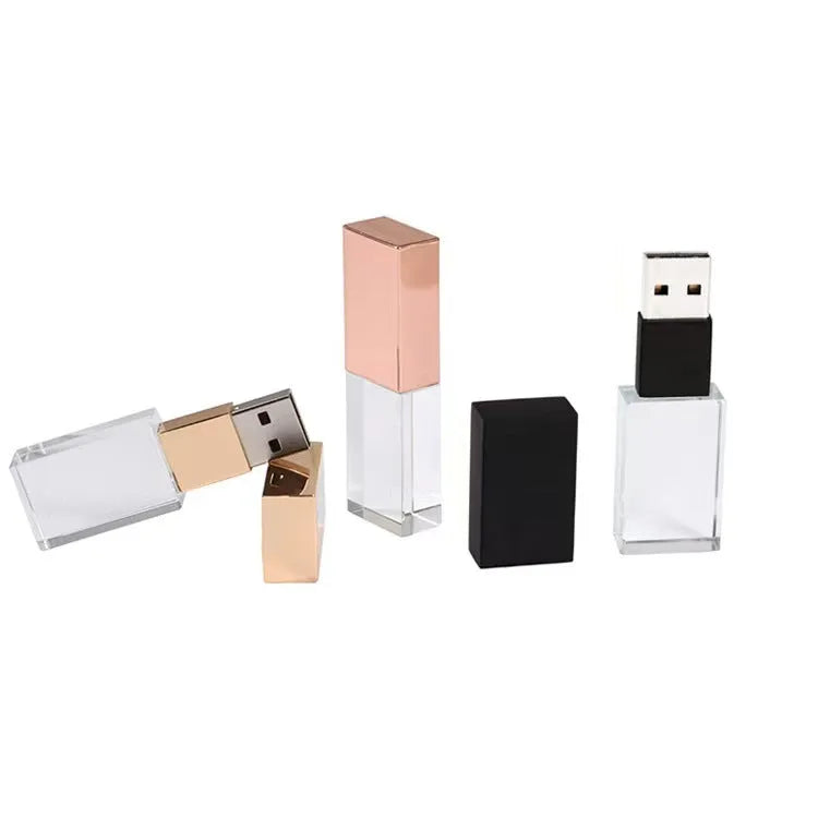 Luminous crystal USB flash drive with mini car design and metal plus crystal shell, USB 2.0.