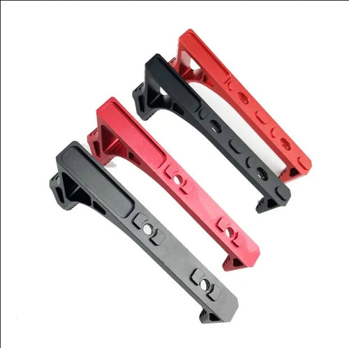 Aluminium keymod and mlok hand stop for ar15 tactical rifles in black and red colour options