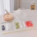 LED tulip artificial flower small night lamp battery powered in pink with DIY material packages