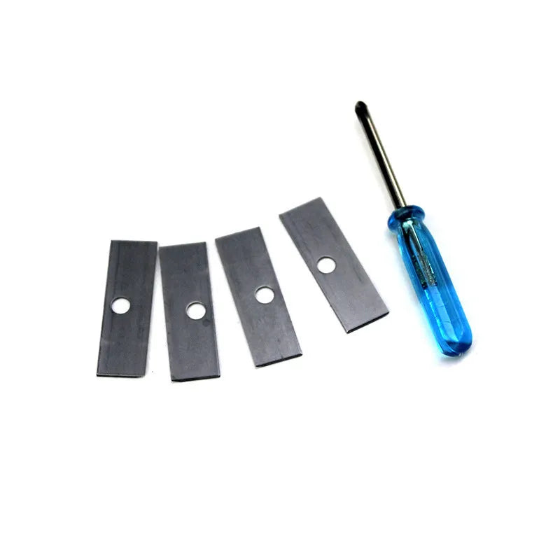 Four-hole plastic geometric pencil sharpener with screwdriver tool, from a 288-piece bulk pack.