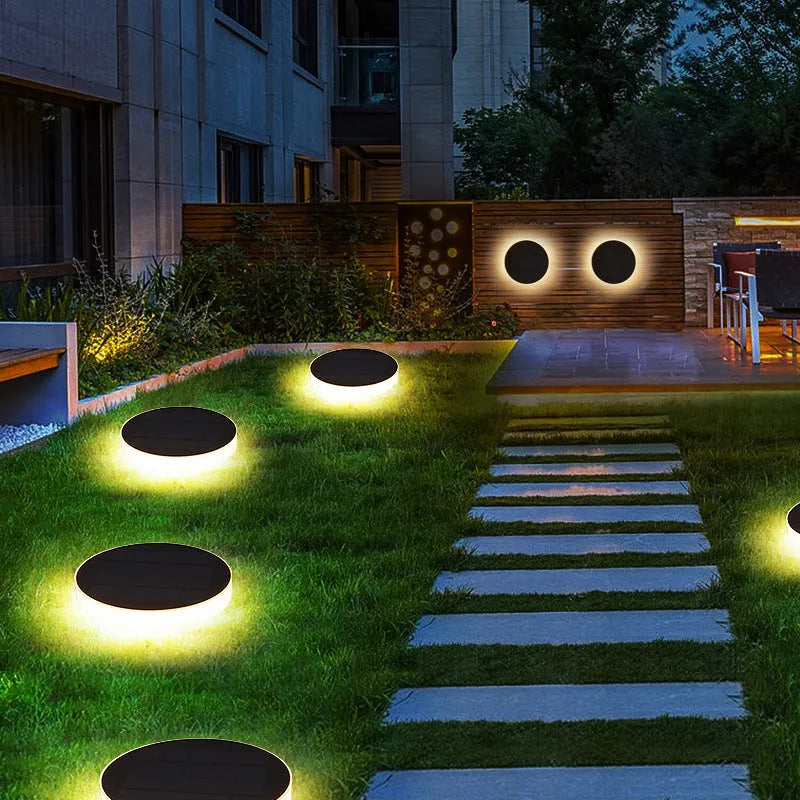 Solar underground light, IP44 outdoor household lamp, round or square decorative ground light, rated power 5, 36V and below.