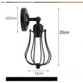 Retro industrial iron wall lamp double head style for corridor staircase aisle