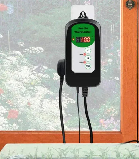 BH1912020 digital temperature and humidity controller unit with display showing readings