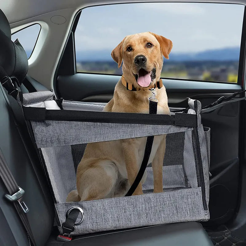 Oxford cloth foldable pet crate in black colour with 49cm square base