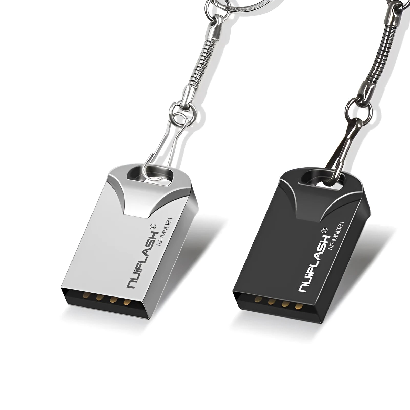 Mini USB flash drive in black and silver colours, 4GB to 128GB capacity, USB 2.0 compatible