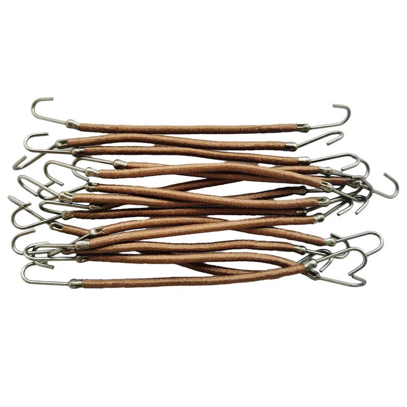 Double hook hair tool for wig making in black, dark brown, and light brown colours with hair hook accessory