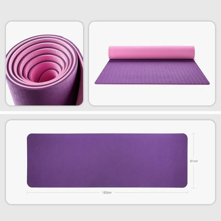 Tasteless antiskid yoga towel 183cm x 61cm in green, pink or purple for yoga fitness dance