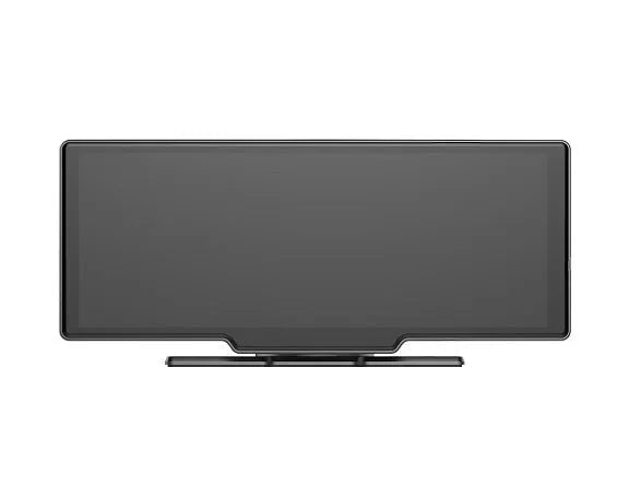 10-inch black car smart screen with CarPlay display mounted on a car dashboard, showing navigation map.