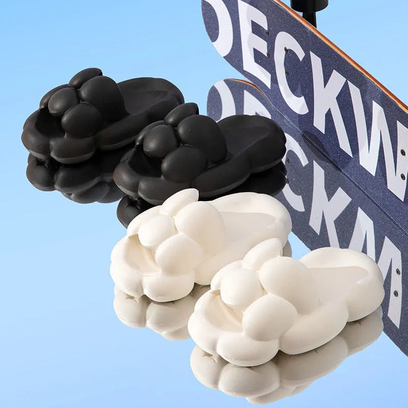 Thick sole EVA unisex sandals and slippers in black, blue, pink or white, sizes 36-45