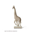 Wood-colour European style giraffe resin ornament for shelf decoration.