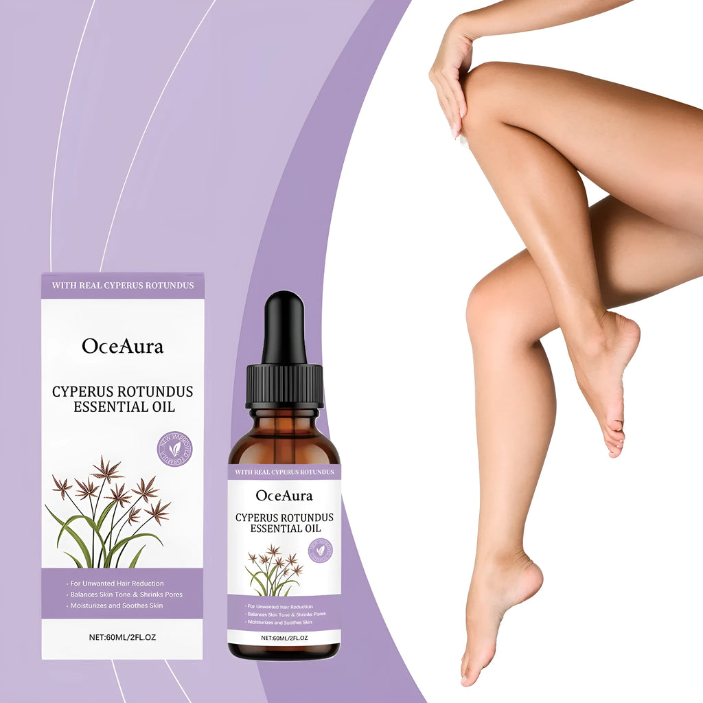 60ml bottle of fragrant hair removal treatment oil with natural extracts