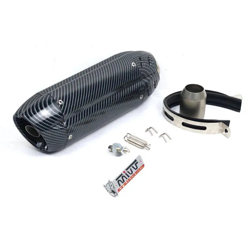 51mm stainless steel motorcycle exhaust pipe modification with hexagonal design
