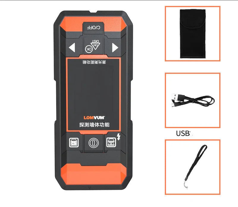 Multifunctional wall detector tool for finding metal studs, electrical wires and wooden beams behind walls