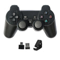 Classic Black 2.4G wireless gamepad with USB receiver for Android TV, PC, and PS3