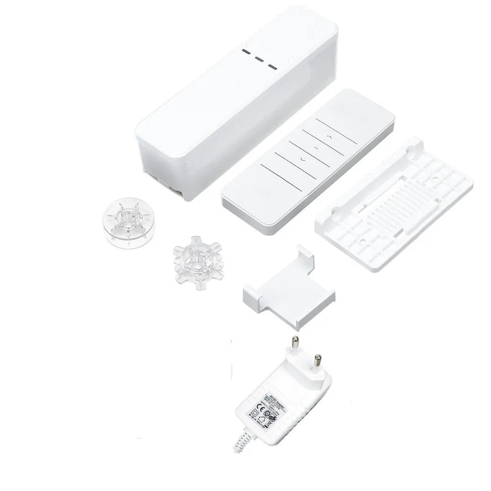 White plastic remote control smart curtain motor for automated window curtains