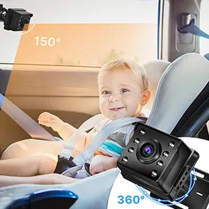 HD 1080p car baby monitor with 4.3 inch IPS screen, IP68 camera and 5 metre cable