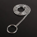Metal dog collar in silver finish with 5.0x60cm size for large dogs
