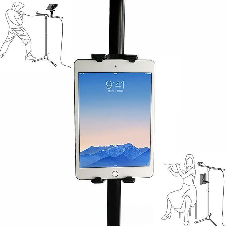 Black bicycle handlebar phone and tablet mounting bracket for cycling navigation