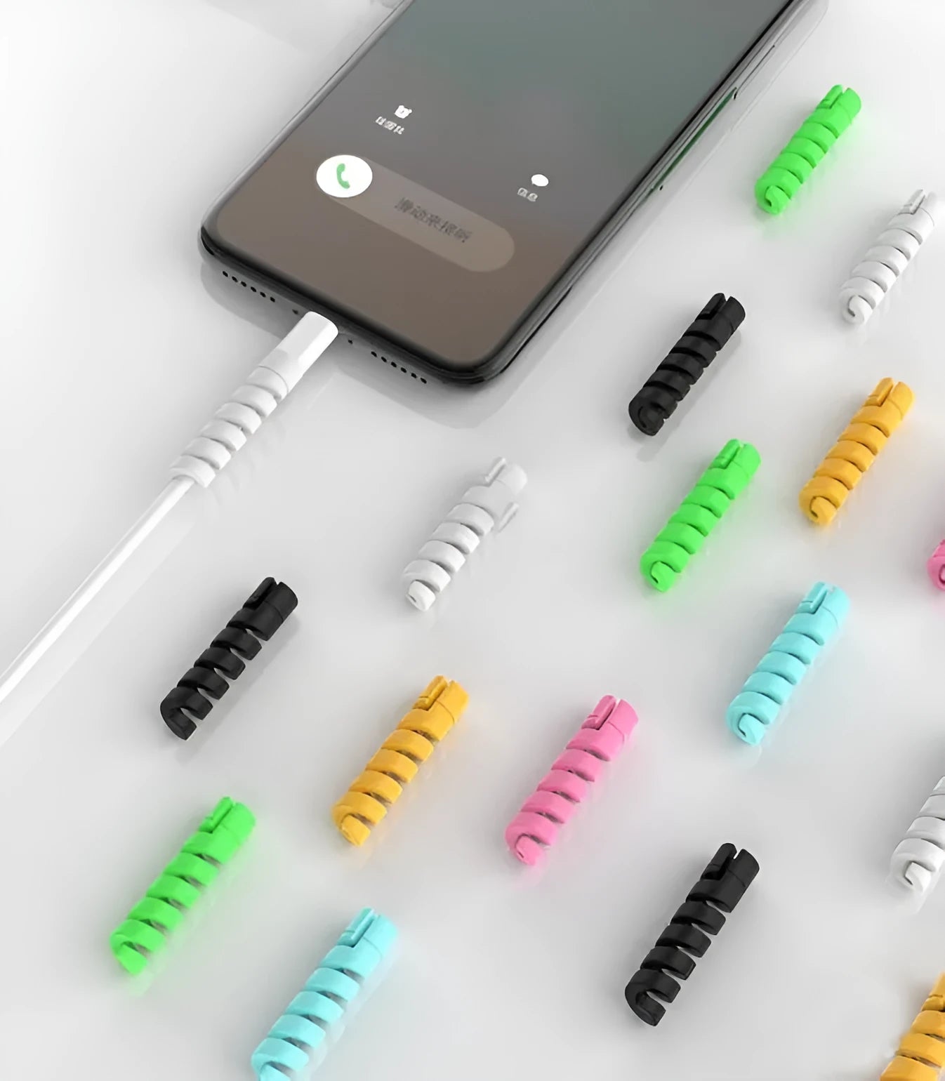 3.5cm plastic charging cable protector for phone charger cables in assorted colours